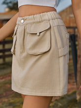 Carregar imagem no visualizador da galeria, Pocketed Elastic Waist Denim Skirt
