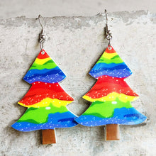 Carregar imagem no visualizador da galeria, Christmas Themed Acrylic Dangle Earrings
