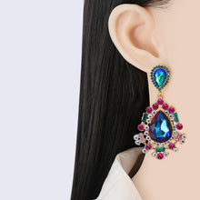 Load image into Gallery viewer, Teardrop Shape Rhinestone Alloy Dangle Earrings
