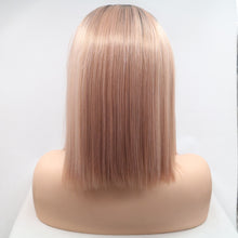 Load image into Gallery viewer, 13*3&quot; Lace Front Wigs Synthetic Mid-length Straight 12&quot; 130% Density
