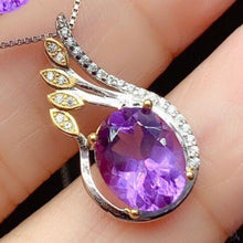 Carregar imagem no visualizador da galeria, Silver-Plated Artificial Gemstone Pendant Necklace
