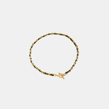 Carregar imagem no visualizador da galeria, 18K Gold-Plated Leather Chain Necklace
