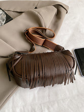 Carregar imagem no visualizador da galeria, PU Leather Fringe Studded Crossbody Bag
