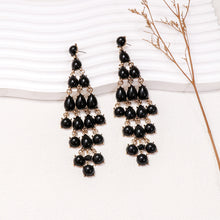 Load image into Gallery viewer, Alloy &amp; Rhinestone Teardrop Earrings
