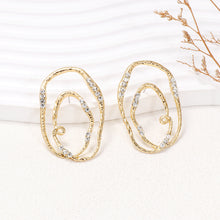 Carregar imagem no visualizador da galeria, Alloy &amp; Rhinestone Geometric Earrings
