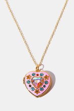 Carregar imagem no visualizador da galeria, Rhinestone Decor Heart Box Pendant Necklace
