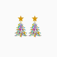 Carregar imagem no visualizador da galeria, Christmas Tree Acrylic Dangle Earrings
