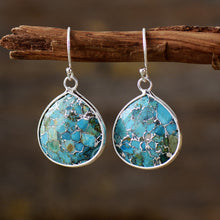 Load image into Gallery viewer, Natural Stone Teardrop Earrings
