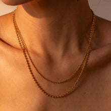 Carregar imagem no visualizador da galeria, 18K Gold-Plated Lobster Closure Bead Necklace
