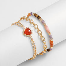 Carregar imagem no visualizador da galeria, Heart Triple-Layered Bracelet
