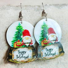 Carregar imagem no visualizador da galeria, Christmas Themed Acrylic Dangle Earrings
