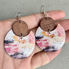 Load image into Gallery viewer, Wood &amp; PU Drop Earrings
