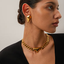 Carregar imagem no visualizador da galeria, Stainless Steel 18K Gold-Plated Geometric Earrings
