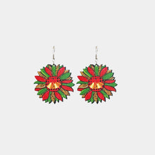 Load image into Gallery viewer, Christmas Themed Wood Dangle Earrings
