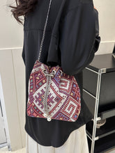 Load image into Gallery viewer, Printed Chain Bucket Bag
