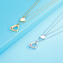 Carregar imagem no visualizador da galeria, Stainless Steel Cutout Heart Double-Layered Necklace
