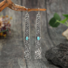 Carregar imagem no visualizador da galeria, Artificial Turquoise Bar Earrings
