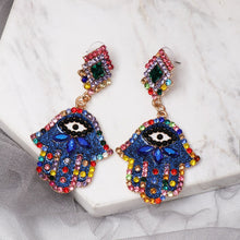 Carregar imagem no visualizador da galeria, Alloy &amp; Rhinestone Earrings
