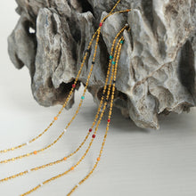 Load image into Gallery viewer, 18K Gold-Plated Oil Drip Bead Necklace
