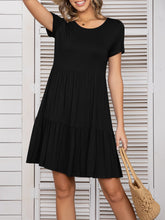 Carregar imagem no visualizador da galeria, Round Neck Short Sleeve Mini Tee Dress
