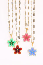 Carregar imagem no visualizador da galeria, Flower Pendant Stainless Steel Necklace
