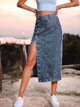 Carregar imagem no visualizador da galeria, Button Down Denim Skirt
