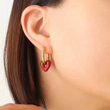 Carregar imagem no visualizador da galeria, Heart Titanium Steel Earrings
