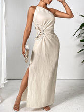 Carregar imagem no visualizador da galeria, Slit One Shoulder Sleeveless Maxi Dress
