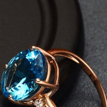 Carregar imagem no visualizador da galeria, Rose Gold-Plated Artificial Gemstone Ring
