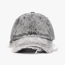 Load image into Gallery viewer, Raw Hem Adjustable Cotton Baseball Cap
