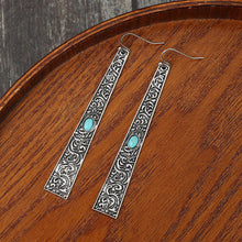 Carregar imagem no visualizador da galeria, Artificial Turquoise Bar Earrings
