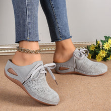 Carregar imagem no visualizador da galeria, Lace-Up Round Toe Wedge Sandals
