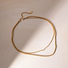 Load image into Gallery viewer, 18K Gold-Plated Lobster Closure Bead Necklace
