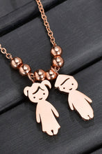 Carregar imagem no visualizador da galeria, Boy and Girl Pendant Stainless Steel Necklace
