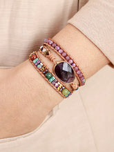 Carregar imagem no visualizador da galeria, Triple-Layer Amethyst Bracelet
