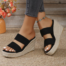 Load image into Gallery viewer, Open Toe Platform Wedge Sandals
