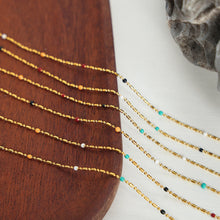 Carregar imagem no visualizador da galeria, 18K Gold-Plated Oil Drip Bead Necklace
