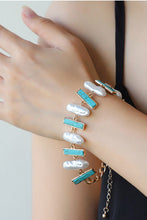 Carregar imagem no visualizador da galeria, Turquoise Alloy Bracelet
