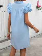 Carregar imagem no visualizador da galeria, Ruffled Notched Cap Sleeve Mini Dress
