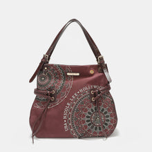 Carregar imagem no visualizador da galeria, Nicole Lee USA Side Braided Tassel Inlaid Rhinestone Embroidery Hobo Bag
