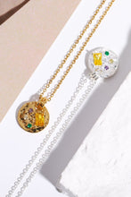 Carregar imagem no visualizador da galeria, Inlaid Multicolored Zircon Round Pendant Copper Necklace
