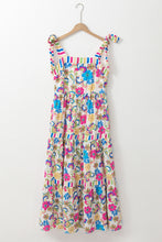 Load image into Gallery viewer, Tied Floral Sleeveless Maxi Dress
