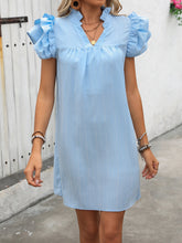 Carregar imagem no visualizador da galeria, Ruffled Notched Cap Sleeve Mini Dress
