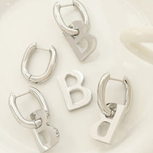 Load image into Gallery viewer, Letter B Titanium Steel Earrings
