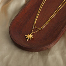 Carregar imagem no visualizador da galeria, Star Pendant Double-Layered Titanium Steel Necklace
