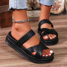 Carregar imagem no visualizador da galeria, Crisscross Open Toe Platform Sandals
