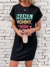 Carregar imagem no visualizador da galeria, Letter Graphic Short Sleeve Mini Tee Dress
