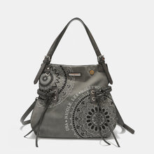 Carregar imagem no visualizador da galeria, Nicole Lee USA Side Braided Tassel Inlaid Rhinestone Embroidery Hobo Bag
