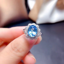 Load image into Gallery viewer, Platinum-Plated Zircon Ring
