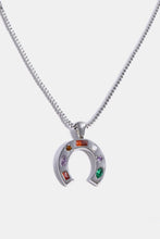 Carregar imagem no visualizador da galeria, Inlaid Zircon Pendant Stainless Steel Necklace
